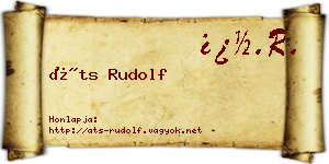 Áts Rudolf névjegykártya