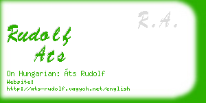 rudolf ats business card